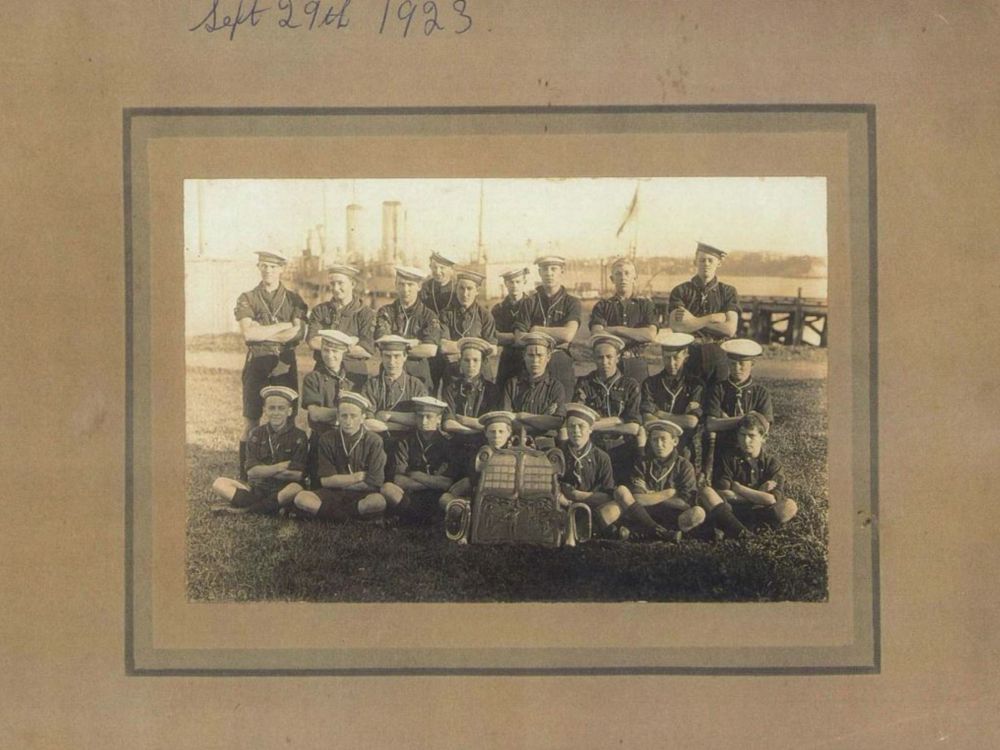 Group photo of Calliope Sea Scouts from 1923